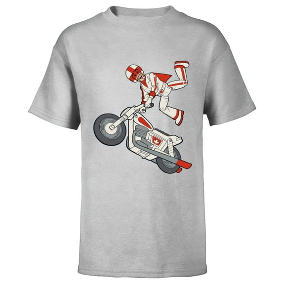 Disney Pixar Toy Story 4 Duke Caboom Stunt Jump T-Shirt - Short Sleeve T-Shirt for Kids - Customized-Athletic Heather