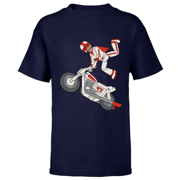 Disney Pixar Toy Story 4 Duke Caboom Stunt Jump T-Shirt - Short Sleeve T-Shirt for Kids - Customized-Navy