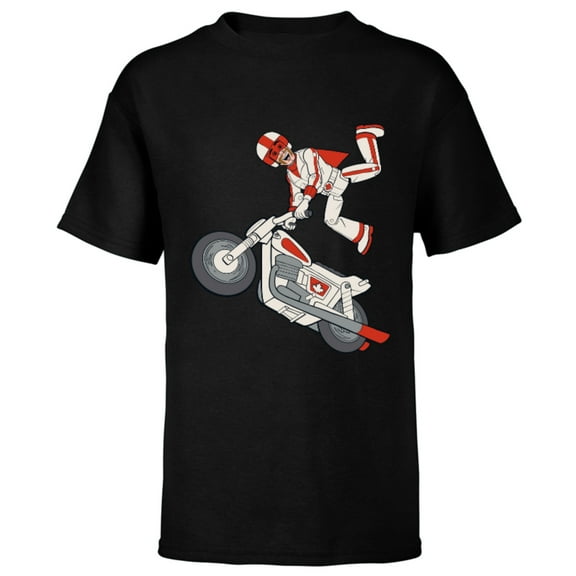 Disney Pixar Toy Story 4 Duke Caboom Stunt Jump T-Shirt - Short Sleeve T-Shirt for Kids - Customized-Black