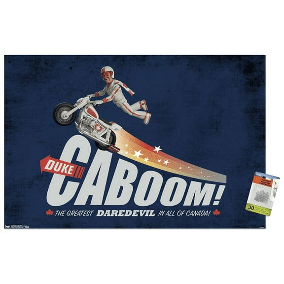 Disney Pixar Toy Story 4 - Duke Caboom Wall Poster with Push Pins, 22.375" x 34"