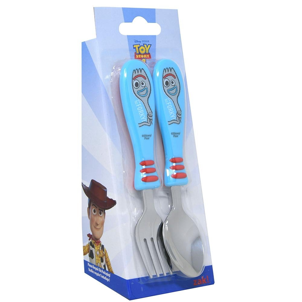 Disney Pixar Toy Story 4 Easy Grip Flatware 2pc, Toy Story Kids Fork and Spoon Utensil Set