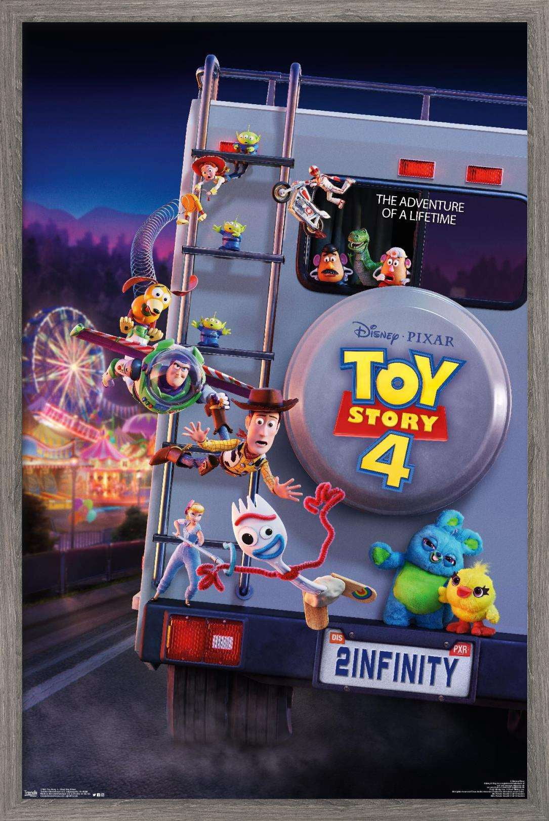 Disney Pixar Toy Story 4 - Final One Sheet Wall Poster, 14.725" x 22.375", Framed