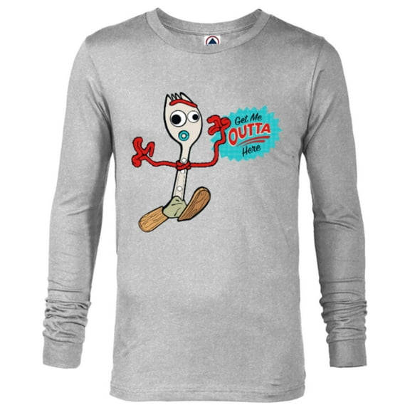 Disney Pixar Toy Story 4 Forky Get Me Outta Here T-Shirt - Long Sleeve T-Shirt for Men - Customized-Athletic Heather