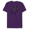thumbnail image 1 of Disney Pixar Toy Story 4 Forky Rides Rex Sketch T-Shirt- Short Sleeve Blended T-Shirt for Adults - Customized-Purple, 1 of 5