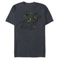 thumbnail image 1 of Disney Pixar Toy Story 4 Forky Rides Rex Sketch T-Shirt- Short Sleeve Blended T-Shirt for Adults - Customized-Navy Heather, 1 of 5