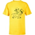 thumbnail image 1 of Disney Pixar Toy Story 4 Forky Rides Rex Sketch T-Shirt - Short Sleeve T-Shirt for Kids - Customized-Yellow, 1 of 5