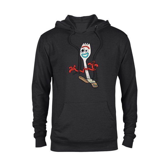 Disney Pixar Toy Story 4 Forky Running T-Shirt - Pullover Hoodie for Adults - Customized-Black