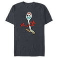 thumbnail image 1 of Disney Pixar Toy Story 4 Forky Running T-Shirt- Short Sleeve Blended T-Shirt for Adults - Customized-Navy Heather, 1 of 5