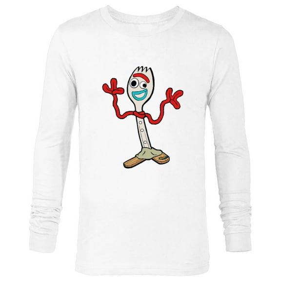 Disney Pixar Toy Story 4 Forky T-Shirt - Long Sleeve T-Shirt for Men - Customized-White