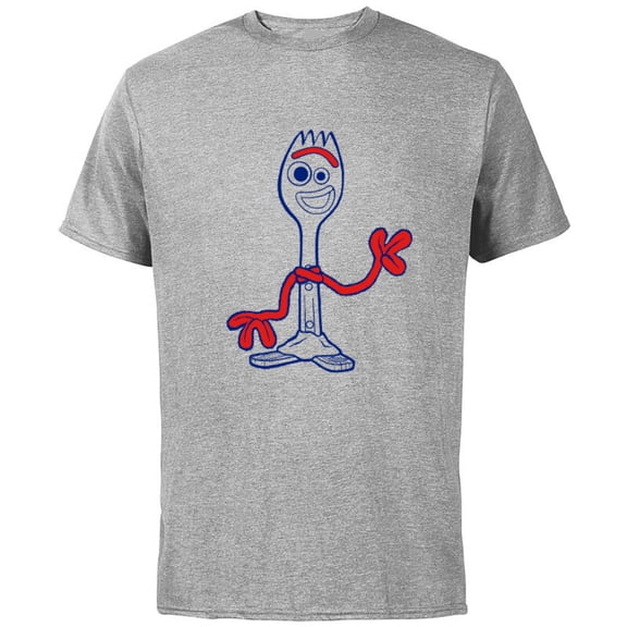 Disney Pixar Toy Story 4 Forky Waves Hi T-Shirt - Short Sleeve Cotton T-Shirt for Adults - Customized-Athletic Heather