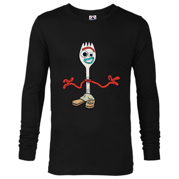 Disney Pixar Toy Story 4 Forky's Here T-Shirt - Long Sleeve T-Shirt for Men - Customized-Black