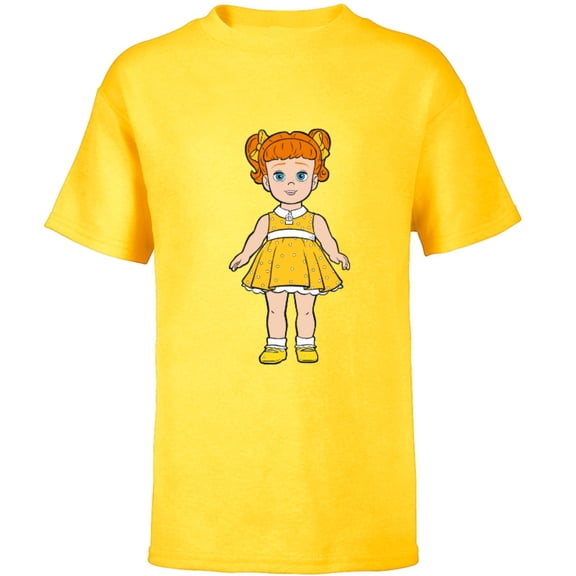 Disney Pixar Toy Story 4 Gabby Gabby Doll T-Shirt - Short Sleeve T-Shirt for Kids - Customized-Yellow