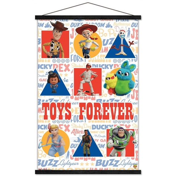 Disney Pixar Toy Story 4 - Grid Wall Poster with Magnetic Frame, 22.375" x 34"
