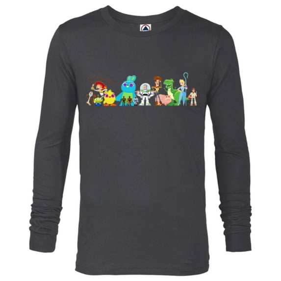 Disney Pixar Toy Story 4 Group of Friends T-Shirt - Long Sleeve T-Shirt for Men - Customized-Charcoal Heather