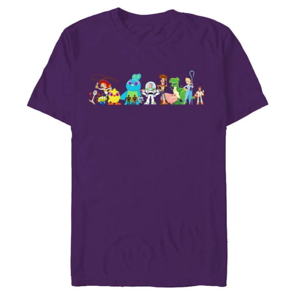 Disney Pixar Toy Story 4 Group of Friends T-Shirt- Short Sleeve Blended T-Shirt for Adults - Customized-Purple