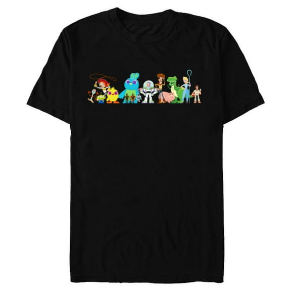 Disney Pixar Toy Story 4 Group of Friends T-Shirt- Short Sleeve Blended T-Shirt for Adults - Customized-Black