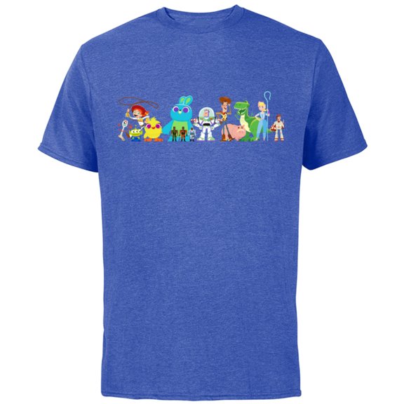 Disney Pixar Toy Story 4 Group of Friends T-Shirt - Short Sleeve Cotton T-Shirt for Adults - Customized-Royal Heather