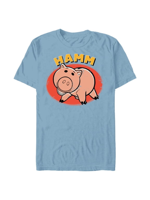 Disney Pixar Toy Story 4 Hamm T-Shirt- Short Sleeve Blended T-Shirt for Adults - Customized-Ocean Blue