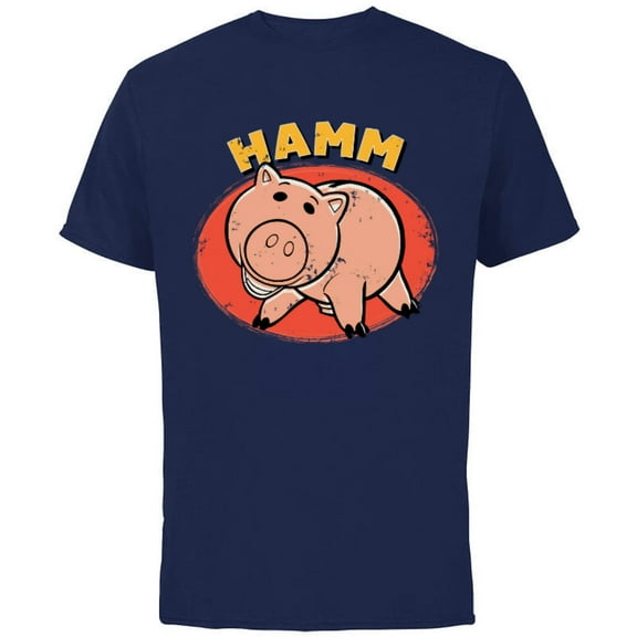 Disney Pixar Toy Story 4 Hamm T-Shirt - Short Sleeve Cotton T-Shirt for Adults - Customized-Athletic Navy
