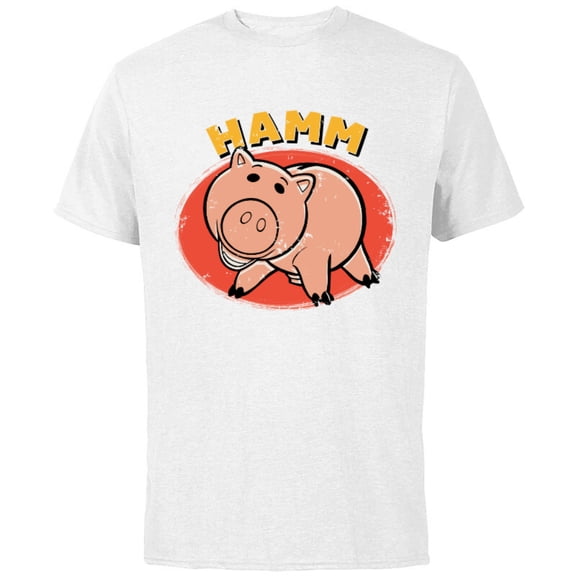 Disney Pixar Toy Story 4 Hamm T-Shirt - Short Sleeve Cotton T-Shirt for Adults - Customized-White