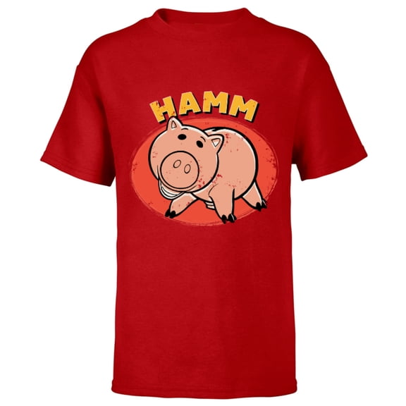 Disney Pixar Toy Story 4 Hamm T-Shirt - Short Sleeve T-Shirt for Kids - Customized-Red