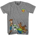 thumbnail image 1 of Disney Pixar Toy Story 4 Happy Crew Woody Buzz Bo Peep Movie Disneyland World Tee Funny Humor Men's Graphic T-Shirt, 1 of 2
