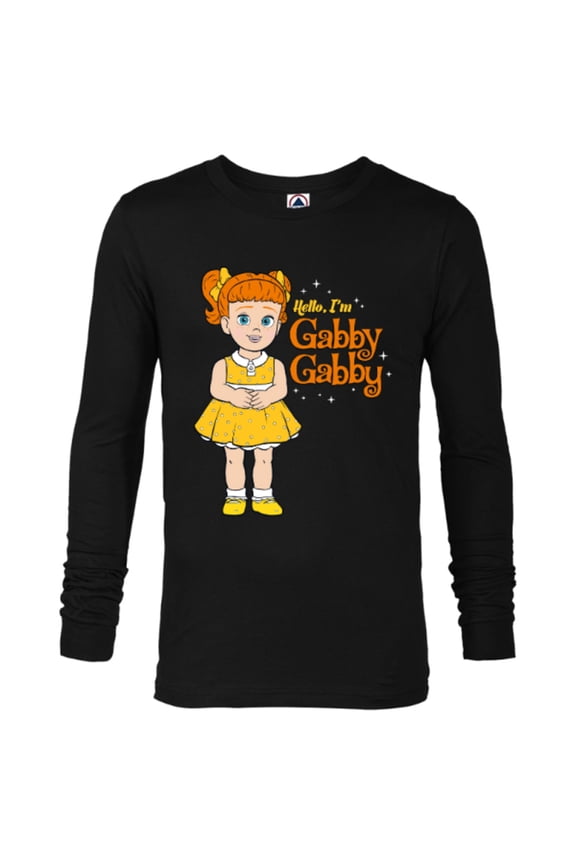 Disney Pixar Toy Story 4 Hello I'm Gabby Gabby T-Shirt - Long Sleeve T-Shirt for Men - Customized-Black