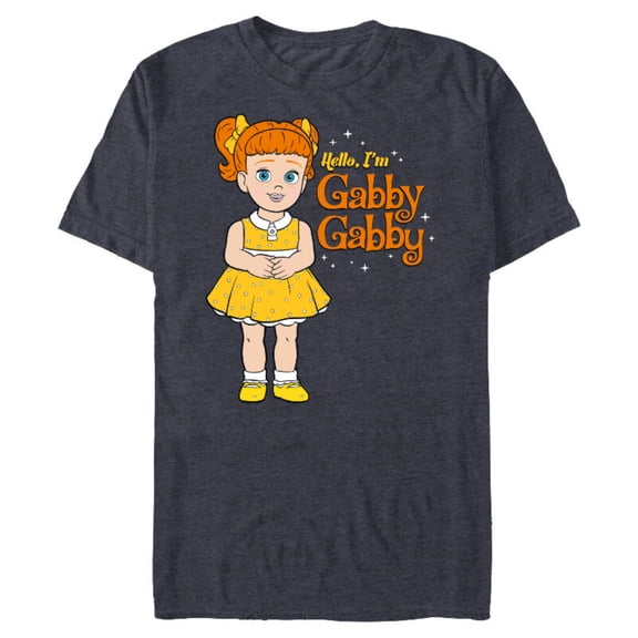 Disney Pixar Toy Story 4 Hello I'm Gabby Gabby T-Shirt- Short Sleeve Blended T-Shirt for Adults - Customized-Navy Heather