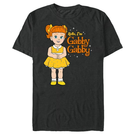 Disney Pixar Toy Story 4 Hello I'm Gabby Gabby T-Shirt- Short Sleeve Blended T-Shirt for Adults - Customized-Dark Heather