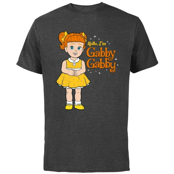 Disney Pixar Toy Story 4 Hello I'm Gabby Gabby T-Shirt - Short Sleeve Cotton T-Shirt for Adults - Customized-Charcoal