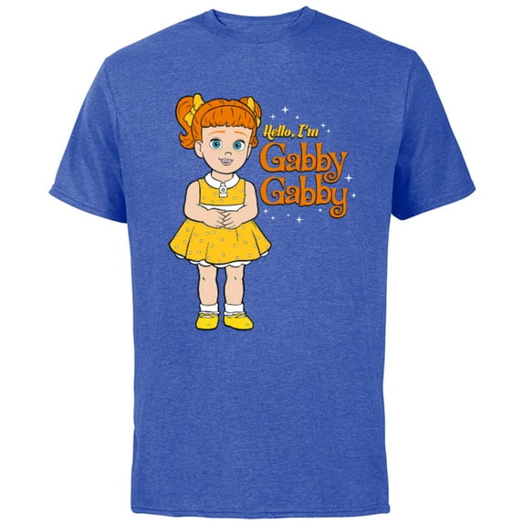 Disney Pixar Toy Story 4 Hello I'm Gabby Gabby T-Shirt - Short Sleeve Cotton T-Shirt for Adults - Customized-Royal Heather