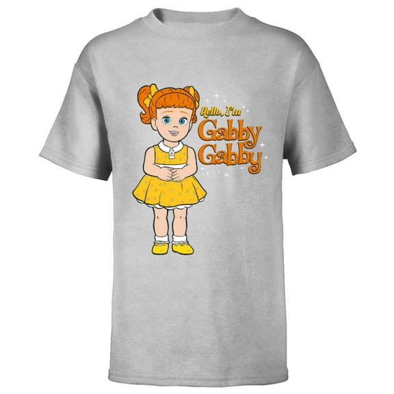 Disney Pixar Toy Story 4 Hello I'm Gabby Gabby T-Shirt - Short Sleeve T-Shirt for Kids - Customized-Athletic Heather