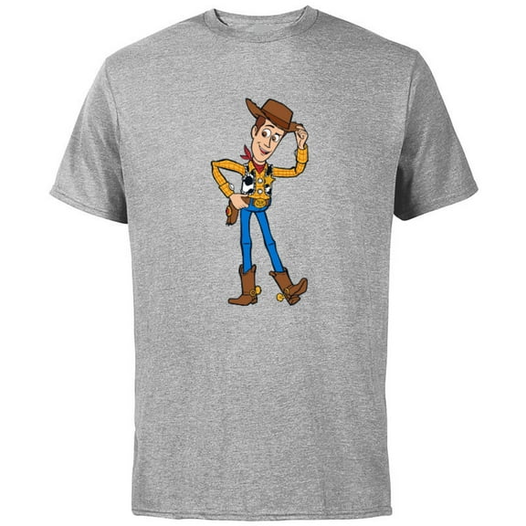 Disney Pixar Toy Story 4 Hello Woody Cowboy T-Shirt - Short Sleeve Cotton T-Shirt for Adults - Customized-Athletic Heather