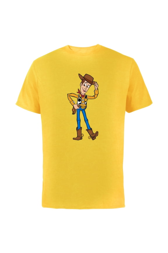 Disney Pixar Toy Story 4 Hello Woody Cowboy T-Shirt - Short Sleeve Cotton T-Shirt for Adults - Customized-Sunflower