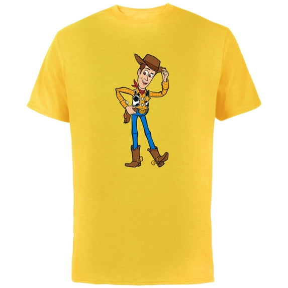 Disney Pixar Toy Story 4 Hello Woody Cowboy T-Shirt - Short Sleeve Cotton T-Shirt for Adults - Customized-Sunflower
