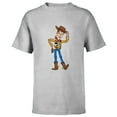 thumbnail image 1 of Disney Pixar Toy Story 4 Hello Woody Cowboy T-Shirt - Short Sleeve T-Shirt for Kids - Customized-Athletic Heather, 1 of 5
