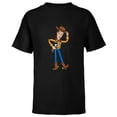 thumbnail image 1 of Disney Pixar Toy Story 4 Hello Woody Cowboy T-Shirt - Short Sleeve T-Shirt for Kids - Customized-Black, 1 of 5