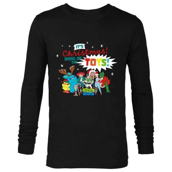Disney Pixar Toy Story 4 It’s Christmas Bring On The Toys Standard - Long Sleeve T-Shirt for Men – Customized-Black