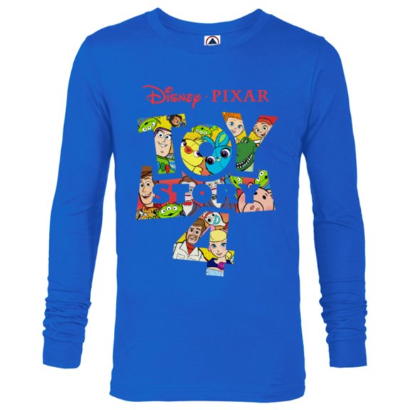 Disney Pixar Toy Story 4 Logo and Characters T-Shirt - Long Sleeve T-Shirt for Men - Customized-Royal