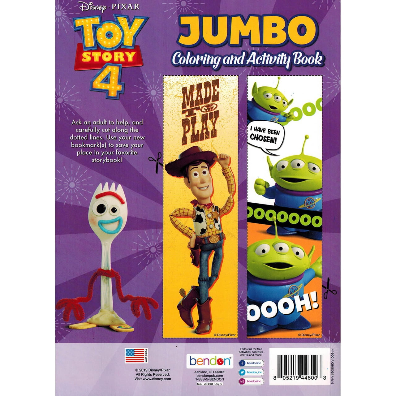 Disney Pixar Toy Story 4 Movie Jumbo Coloring And Activity Book