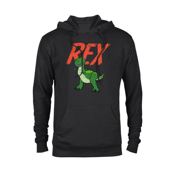Disney Pixar Toy Story 4 Rex Dinosaur T-Shirt - Pullover Hoodie for Adults - Customized-Black
