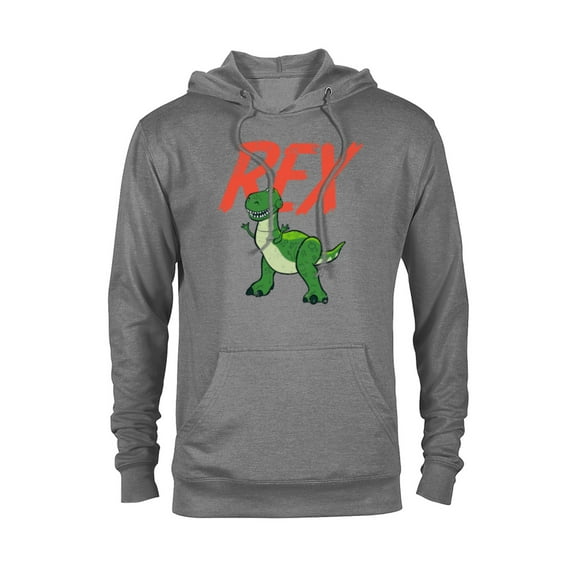 Disney Pixar Toy Story 4 Rex Dinosaur T-Shirt - Pullover Hoodie for Adults - Customized-Graphite Heather