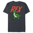 thumbnail image 1 of Disney Pixar Toy Story 4 Rex Dinosaur T-Shirt- Short Sleeve Blended T-Shirt for Adults - Customized-Navy Heather, 1 of 5
