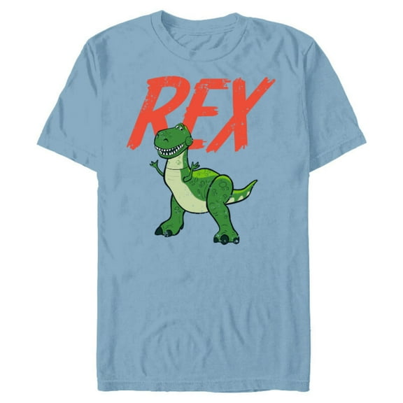 Disney Pixar Toy Story 4 Rex Dinosaur T-Shirt- Short Sleeve Blended T-Shirt for Adults - Customized-Ocean Blue