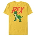 thumbnail image 1 of Disney Pixar Toy Story 4 Rex Dinosaur T-Shirt- Short Sleeve Blended T-Shirt for Adults - Customized-Yellow, 1 of 5