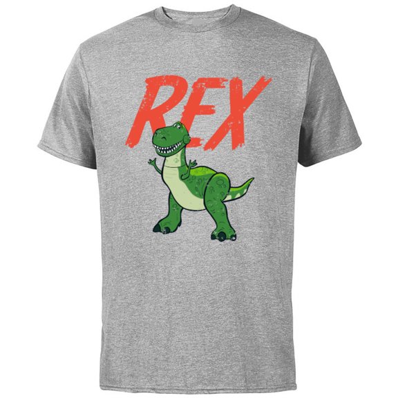Disney Pixar Toy Story 4 Rex Dinosaur T-Shirt - Short Sleeve Cotton T-Shirt for Adults - Customized-Athletic Heather