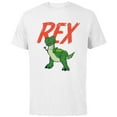 thumbnail image 1 of Disney Pixar Toy Story 4 Rex Dinosaur T-Shirt - Short Sleeve Cotton T-Shirt for Adults - Customized-White, 1 of 5