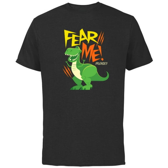Disney Pixar Toy Story 4 Rex Fear Me Please T-Shirt - Short Sleeve Cotton T-Shirt for Adults - Customized-Black