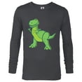 thumbnail image 1 of Disney Pixar Toy Story 4 Rex Halftone T-Shirt - Long Sleeve T-Shirt for Men - Customized-Charcoal Heather, 1 of 5