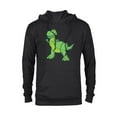 thumbnail image 1 of Disney Pixar Toy Story 4 Rex Halftone T-Shirt - Pullover Hoodie for Adults - Customized-Black, 1 of 5